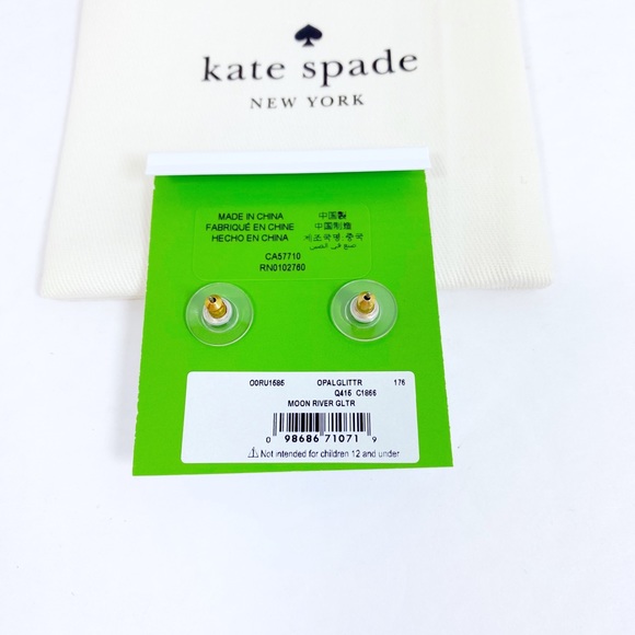 Kate Spade Moon River Opal Glitter Bow Earrings - Picture 5 of 7